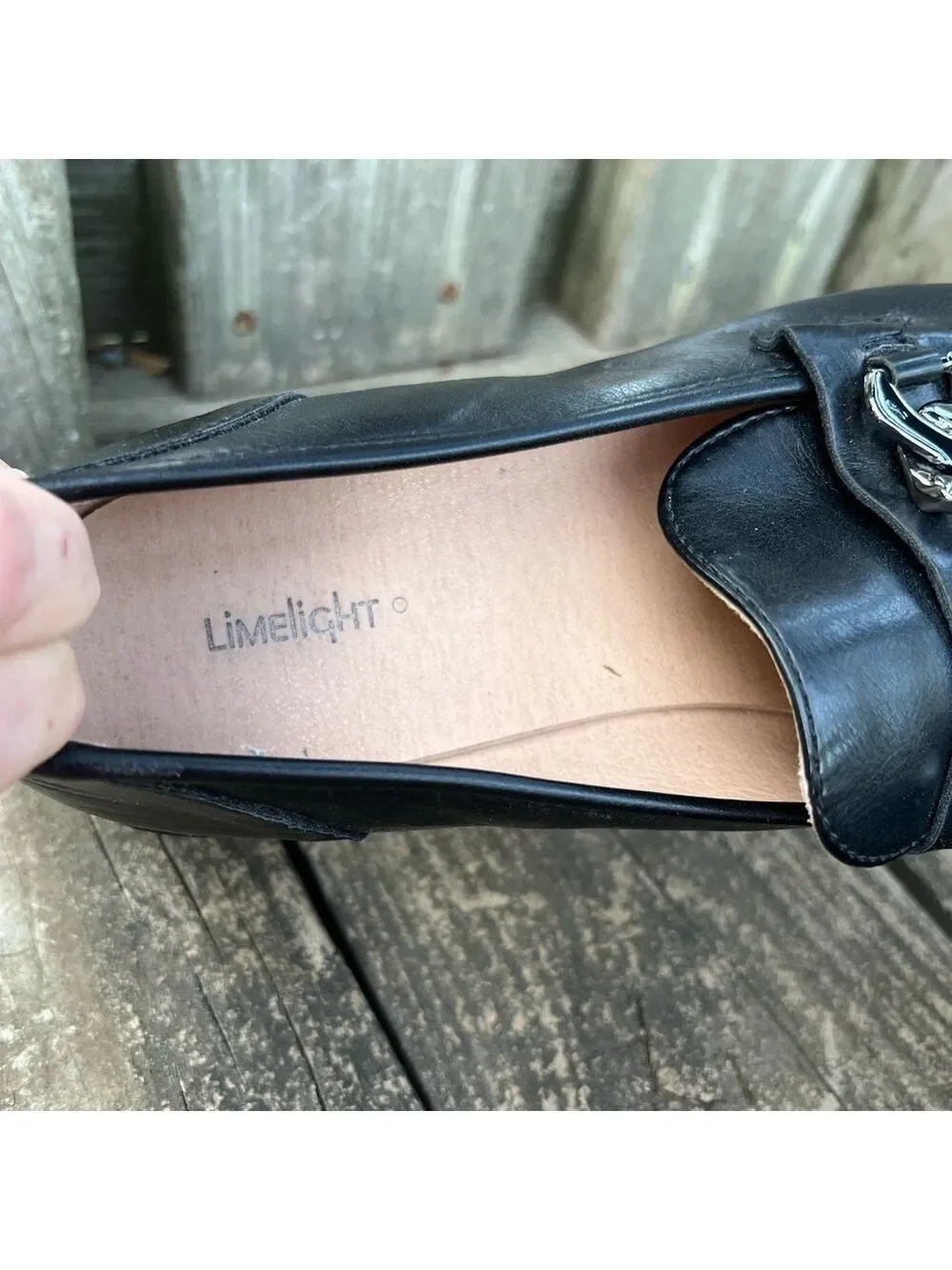 Limelight 90s Y2K Chunky Heel Lug Sole Faux Leather Slip-On Loafers Shoes 10